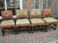 Set of Four Authentic Jacobean Dining Chairs