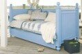 The thick pillows and cushions along the back of the daybed reduce the depth of the seat.