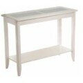 Simple Glass top table in white