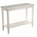 Simple Glass top table in white