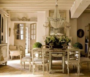 French country style dining room